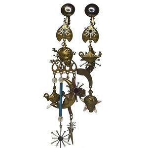 Vintage Isle of Magic “Genie in a Bottle” Asymmetrical Earrings